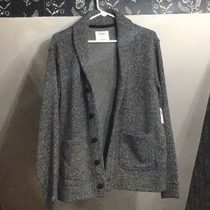 COPY - NWT OLD NAVY cardigan. Gray patterned with black buttons. Medium.